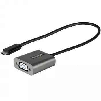 StarTech.com USB-C auf VGA Adapter – 1080p USB Typ-C auf VGA Adapter Dongle – USB-C (DP Alt Mode) auf VGA Monitor/Display Videokonverter – Thunderbolt 3 kompatibel – 30 cm langes angebautes Kabel – Verbesserte Version von CDP2VGA