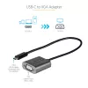 StarTech.com USB-C auf VGA Adapter – 1080p USB Typ-C auf VGA Adapter Dongle – USB-C (DP Alt Mode) auf VGA Monitor/Display Videokonverter – Thunderbolt 3 kompatibel – 30 cm langes angebautes Kabel – Verbesserte Version von CDP2VGA