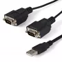 StarTech.com 1,8 m 2-Port FTDI USB zu Seriell RS232 Adapterkabel mit COM Retention, USB zu RS232 Adapter - TAA