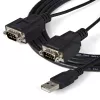 StarTech.com 1,8 m 2-Port FTDI USB zu Seriell RS232 Adapterkabel mit COM Retention, USB zu RS232 Adapter - TAA