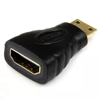 StarTech.com Mini HDMI auf HDMI Adapter – 4K High Speed HDMI Adapter – 4K 30Hz Ultra HD High Speed HDMI Adapter – HDMI 1.4 – vergoldete Anschlüsse – UHD Mini HDMI Adapter 4K – Schwarz