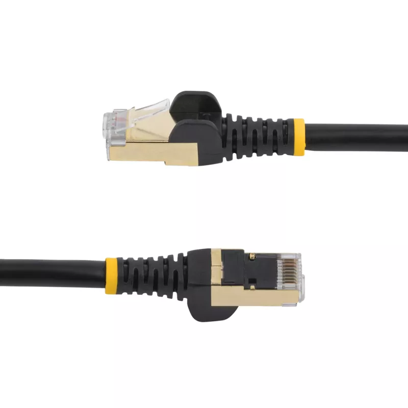 StarTech.com 10m CAT6a Ethernet-Kabel – 10 Gigabit geschirmt, rastnasenfrei, RJ45, 100W PoE Patchkabel – 10GbE STP Netzwerkkabel mit Zugentlastung – Schwarz, einzeln getestet/Verdrahtung UL-zertifiziert/TIA