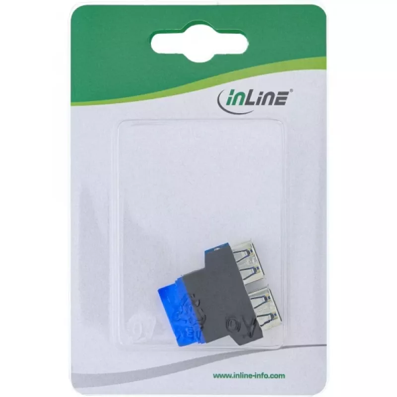 InLine USB 3.0 Adapter intern 2x USB A Buchse auf Mainboard-Header