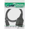 InLine Netzkabel, C14 auf Schutzkontakt-Buchse, schwarz, 1m