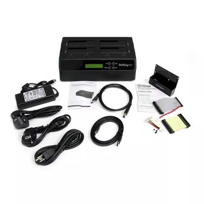 StarTech.com 4 Bay USB 3.0 eSATA zu SATA Standalone 1:3 HDD Festplatten-Duplikator-Dock