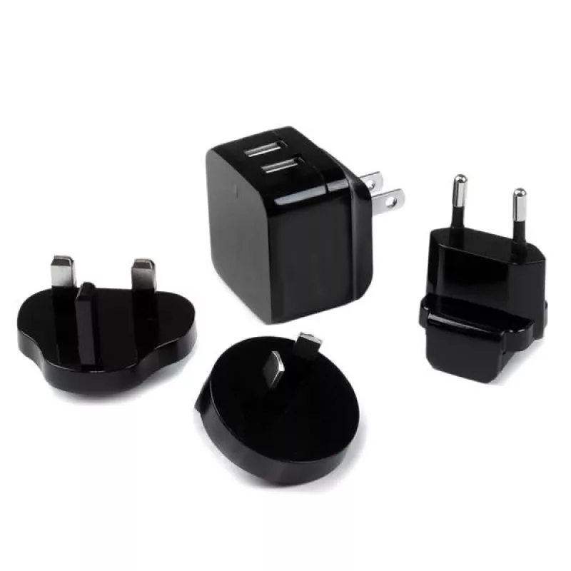 StarTech.com Dual-Port USB-Wandladegerät – internationale Reisen – 17W/3,4A – schwarz