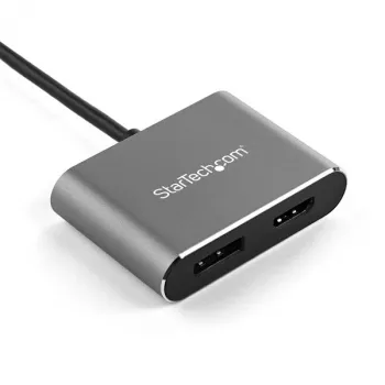 StarTech.com USB-C-Multiport-Videoadapter – 4K 60Hz USB-C auf HDMI 2.0 oder DisplayPort 1.2 Monitoradapter – USB Type-C 2-in-1 Display-Konverter HDMI/DP HBR2 HDR – Thunderbolt 3 kompatibel