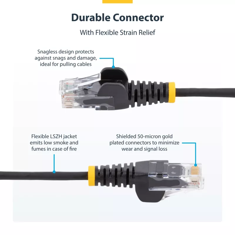 StarTech.com 1 m CAT6-Kabel – schlank – Snagless RJ45-Stecker – Blau