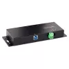 StarTech.com 4-Port industrieller USB 3.0 5Gbps Hub, robuster USB-Hub mit ESD-Schutz, DIN-/Wand-/Tischmontage USB-A Hub, USB-Erweiterung mit Verriegelungsanschlüssen, Heavy Duty – TAA