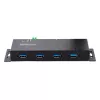 StarTech.com 4-Port industrieller USB 3.0 5Gbps Hub, robuster USB-Hub mit ESD-Schutz, DIN-/Wand-/Tischmontage USB-A Hub, USB-Erweiterung mit Verriegelungsanschlüssen, Heavy Duty – TAA