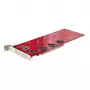 StarTech.com Quad M.2 PCIe-Adapterkarte, PCIe x16 auf Quad NVMe oder AHCI M.2 SSDs, PCI Express 4.0, 7,8 GBps/Laufwerk, Bifurkation erforderlich, Windows/Linux-kompatibel