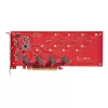StarTech.com Quad M.2 PCIe-Adapterkarte, PCIe x16 auf Quad NVMe oder AHCI M.2 SSDs, PCI Express 4.0, 7,8 GBps/Laufwerk, Bifurkation erforderlich, Windows/Linux-kompatibel