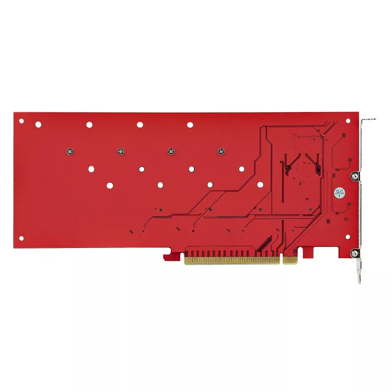 StarTech.com Quad M.2 PCIe-Adapterkarte, PCIe x16 auf Quad NVMe oder AHCI M.2 SSDs, PCI Express 4.0, 7,8 GBps/Laufwerk, Bifurkation erforderlich, Windows/Linux-kompatibel