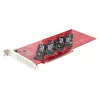 StarTech.com Quad M.2 PCIe-Adapterkarte, PCIe x16 auf Quad NVMe oder AHCI M.2 SSDs, PCI Express 4.0, 7,8 GBps/Laufwerk, Bifurkation erforderlich, Windows/Linux-kompatibel