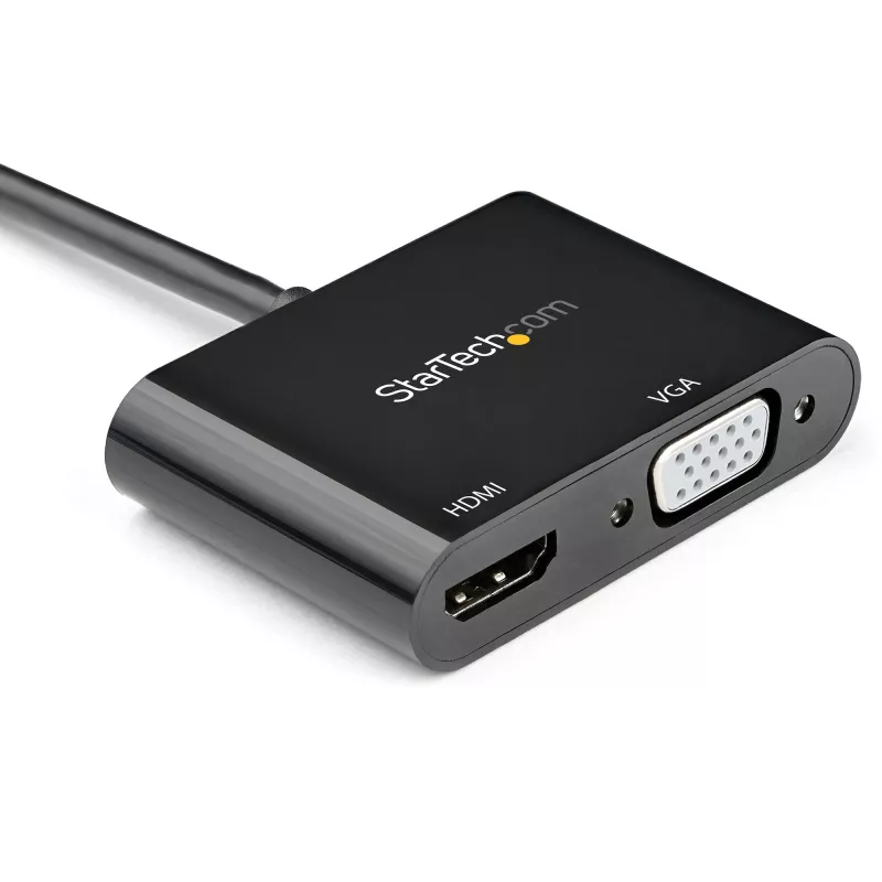 StarTech.com DisplayPort zu HDMI VGA Adapter - DisplayPort 1.2 HBR2 zu HDMI 2.0 (4K 60Hz) oder VGA 1080p Konverter-Dongle - DP zu HDMI oder VGA Monitor Adapter - Digital Video Display Adapter
