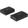 StarTech.com 4-Port USB 2.0 Extender Hub über ein einzelnes CAT5e/CAT6 Ethernet-Kabel (RJ45) – 100m – USB Extender Hub Adapter Kit – Metallgehäuse – extern gespeist – 480 Mbit/s