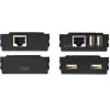 StarTech.com 4-Port USB 2.0 Extender Hub über ein einzelnes CAT5e/CAT6 Ethernet-Kabel (RJ45) – 100m – USB Extender Hub Adapter Kit – Metallgehäuse – extern gespeist – 480 Mbit/s