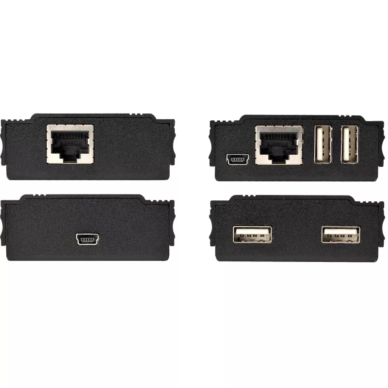 StarTech.com 4-Port USB 2.0 Extender Hub über ein einzelnes CAT5e/CAT6 Ethernet-Kabel (RJ45) – 100m – USB Extender Hub Adapter Kit – Metallgehäuse – extern gespeist – 480 Mbit/s