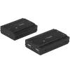 StarTech.com 4-Port USB 2.0 Extender Hub über ein einzelnes CAT5e/CAT6 Ethernet-Kabel (RJ45) – 100m – USB Extender Hub Adapter Kit – Metallgehäuse – extern gespeist – 480 Mbit/s