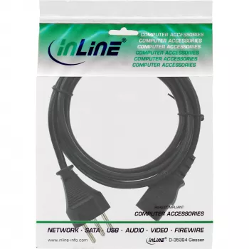 InLine Netzkabel Schweiz schwarz 1,8m 16652C