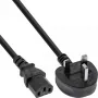 InLine Netzkabel England Stecker / 3-polig IEC C13 Kupplung, 1,8 m