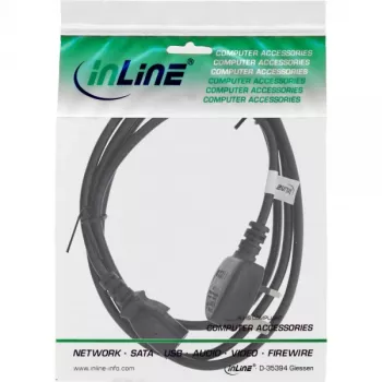InLine Netzkabel England Stecker / 3-polig IEC C13 Kupplung, 1,8 m