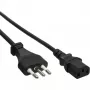 InLine Netzkabel, Italienstecker / 3-pol. IEC C13 Stecker, 1,8 m