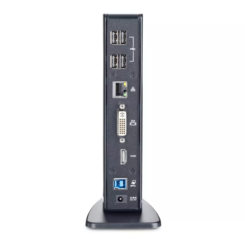 StarTech.com Dual-Monitor USB 3.0 Dockingstation mit HDMI - DVI - 6 x USB-Anschlüsse~Dual-Monitor USB 3.0 Laptop-Dockingstation mit HDMI & DVI/VGA, 6x USB-A Hub, GbE, Audio, Universal Typ-A Dock - Windows/macOS/ChromeOS