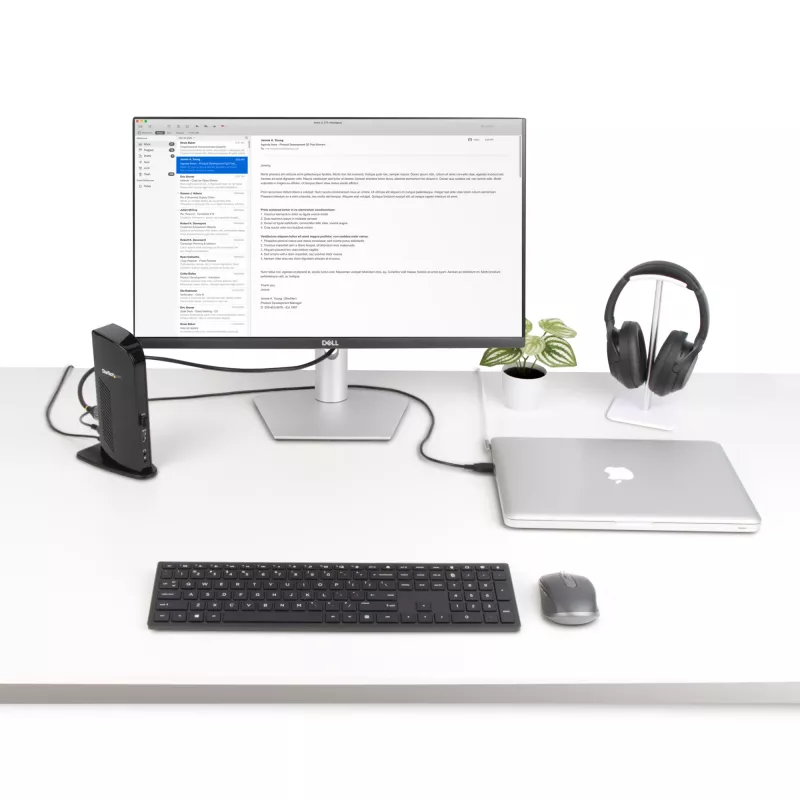 StarTech.com Dual-Monitor USB 3.0 Dockingstation mit HDMI - DVI - 6 x USB-Anschlüsse~Dual-Monitor USB 3.0 Laptop-Dockingstation mit HDMI & DVI/VGA, 6x USB-A Hub, GbE, Audio, Universal Typ-A Dock - Windows/macOS/ChromeOS