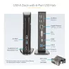 StarTech.com Dual-Monitor USB 3.0 Dockingstation mit HDMI - DVI - 6 x USB-Anschlüsse~Dual-Monitor USB 3.0 Laptop-Dockingstation mit HDMI & DVI/VGA, 6x USB-A Hub, GbE, Audio, Universal Typ-A Dock - Windows/macOS/ChromeOS