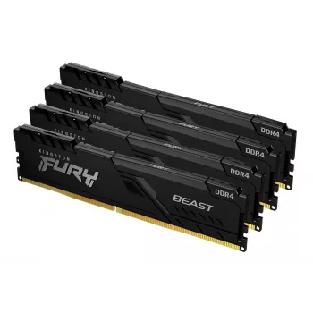 Kingston Technology FURY Beast 64GB 3600MT/s DDR4 CL18 DIMM (Kit of 4) Schwarz