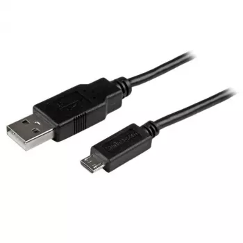 StarTech.com Kurzes Micro-USB-Kabel - M/M – 15 cm (6 Zoll), 0,15 m, USB A, Micro-USB B, USB 2.0, Stecker/Stecker, Schwarz