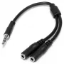 StarTech.com schlank Stereo-Splitterkabel – 3,5-mm-Stecker auf 2x 3,5-mm-Buchse