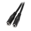 StarTech.com schlank Stereo-Splitterkabel – 3,5-mm-Stecker auf 2x 3,5-mm-Buchse