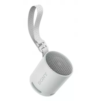 Sony SRS-XB100 – Drahtloser Bluetooth-Lautsprecher, tragbar, robust IP67 wasser- und staubdicht, 16 Stunden Akku, umweltfreundlich, für Outdoor und Reisen in Hellgrau
