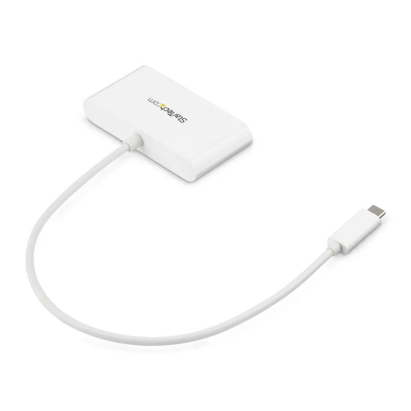 StarTech.com 3-Port USB-C Hub mit Gigabit Ethernet – USB-C auf 3x USB-A – USB 3.0 Hub – Weiß