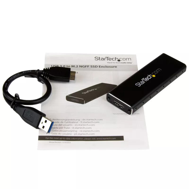 StarTech.com M.2 SSD-Gehäuse für M.2 SATA SSDs – USB 3.0 (5 Gbit/s) mit UASP