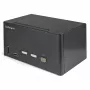 StarTech.com 2-Port Triple-Monitor DisplayPort KVM-Switch – 4K 60Hz UHD HDR – Desktop DP 1.2 KVM mit 2-Port USB 3.0 Hub (5 Gbit/s) & 4x USB 2.0 HID-Ports, Audio – Hotkey-Umschaltung – TAA