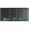 StarTech.com 2-Port Triple-Monitor DisplayPort KVM-Switch – 4K 60Hz UHD HDR – Desktop DP 1.2 KVM mit 2-Port USB 3.0 Hub (5 Gbit/s) & 4x USB 2.0 HID-Ports, Audio – Hotkey-Umschaltung – TAA