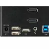 StarTech.com 2-Port Triple-Monitor DisplayPort KVM-Switch – 4K 60Hz UHD HDR – Desktop DP 1.2 KVM mit 2-Port USB 3.0 Hub (5 Gbit/s) & 4x USB 2.0 HID-Ports, Audio – Hotkey-Umschaltung – TAA
