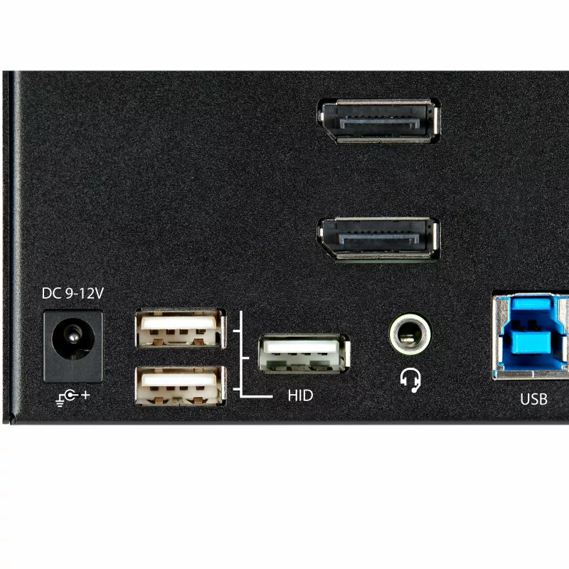 StarTech.com 2-Port Triple-Monitor DisplayPort KVM-Switch – 4K 60Hz UHD HDR – Desktop DP 1.2 KVM mit 2-Port USB 3.0 Hub (5 Gbit/s) & 4x USB 2.0 HID-Ports, Audio – Hotkey-Umschaltung – TAA