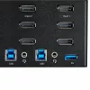 StarTech.com 2-Port Triple-Monitor DisplayPort KVM-Switch – 4K 60Hz UHD HDR – Desktop DP 1.2 KVM mit 2-Port USB 3.0 Hub (5 Gbit/s) & 4x USB 2.0 HID-Ports, Audio – Hotkey-Umschaltung – TAA