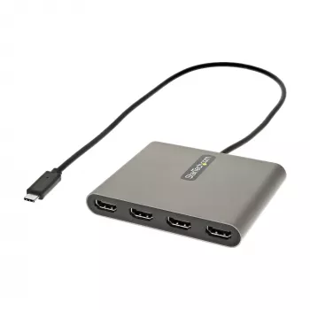 StarTech.com USB-C auf Quad HDMI Adapter, USB-C zu 4x HDMI Monitor Konverter für Windows (keine Unterstützung für macOS/ChromeOS/Linux) - TAA