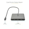 StarTech.com USB-C auf Quad HDMI Adapter, USB-C zu 4x HDMI Monitor Konverter für Windows (keine Unterstützung für macOS/ChromeOS/Linux) - TAA