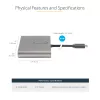 StarTech.com USB-C auf Quad HDMI Adapter, USB-C zu 4x HDMI Monitor Konverter für Windows (keine Unterstützung für macOS/ChromeOS/Linux) - TAA