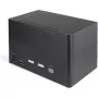 StarTech.com 2-Port Quad-Monitor DisplayPort KVM-Switch – 4K 60Hz UHD HDR – Desktop 4K DP 1.2 KVM mit 2-Port USB 3.0 Hub (5 Gbit/s) & 4x USB 2.0 HID-Ports, Audio – Hotkey-Umschaltung – TAA