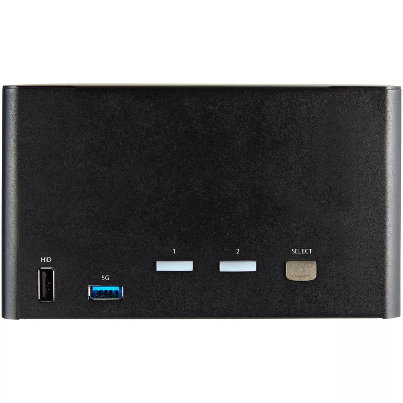 StarTech.com 2-Port Quad-Monitor DisplayPort KVM-Switch – 4K 60Hz UHD HDR – Desktop 4K DP 1.2 KVM mit 2-Port USB 3.0 Hub (5 Gbit/s) & 4x USB 2.0 HID-Ports, Audio – Hotkey-Umschaltung – TAA