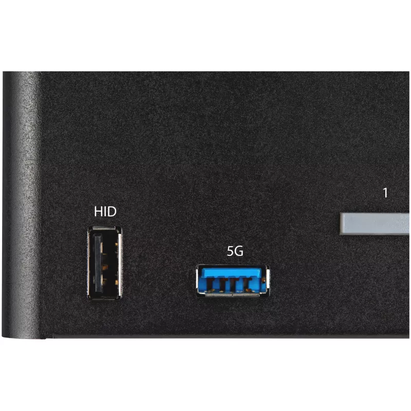StarTech.com 2-Port Quad-Monitor DisplayPort KVM-Switch – 4K 60Hz UHD HDR – Desktop 4K DP 1.2 KVM mit 2-Port USB 3.0 Hub (5 Gbit/s) & 4x USB 2.0 HID-Ports, Audio – Hotkey-Umschaltung – TAA
