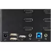 StarTech.com 2-Port Quad-Monitor DisplayPort KVM-Switch – 4K 60Hz UHD HDR – Desktop 4K DP 1.2 KVM mit 2-Port USB 3.0 Hub (5 Gbit/s) & 4x USB 2.0 HID-Ports, Audio – Hotkey-Umschaltung – TAA