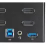 StarTech.com 2-Port Quad-Monitor DisplayPort KVM-Switch – 4K 60Hz UHD HDR – Desktop 4K DP 1.2 KVM mit 2-Port USB 3.0 Hub (5 Gbit/s) & 4x USB 2.0 HID-Ports, Audio – Hotkey-Umschaltung – TAA